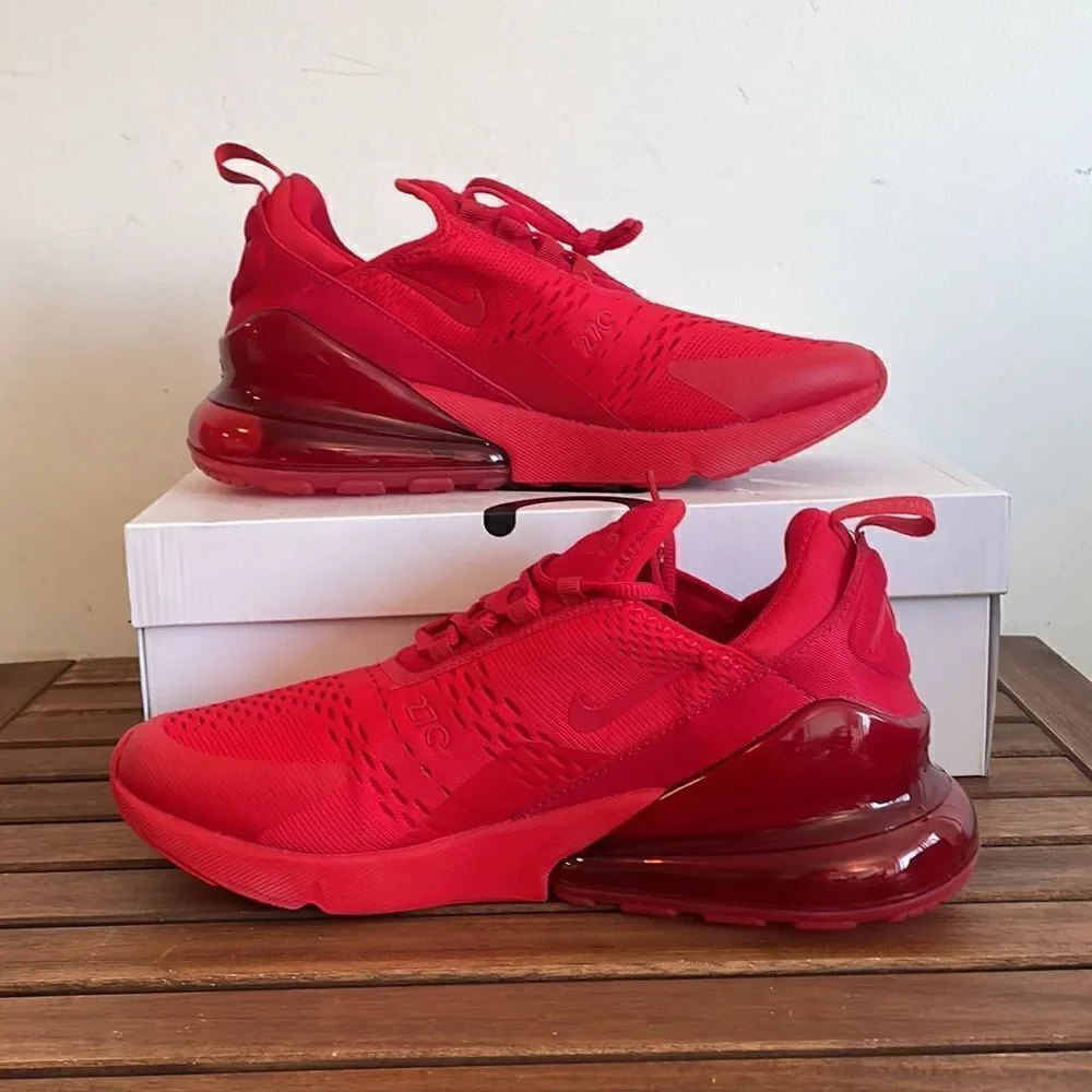 Nike Air Max 270 University Red USA Men Size 10/UK 9/EU 44(CV7544-600)
